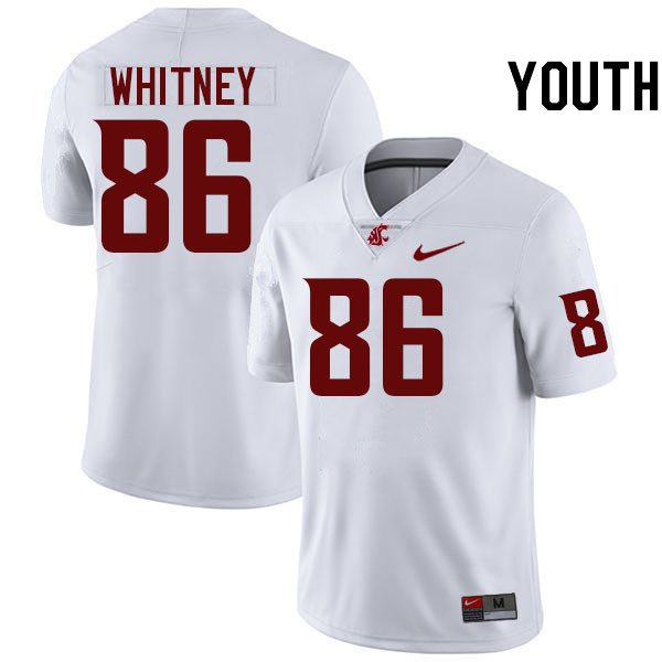 Youth #86 Mahki Whitney Washington State Cougars College Football Jerseys Stitched-White